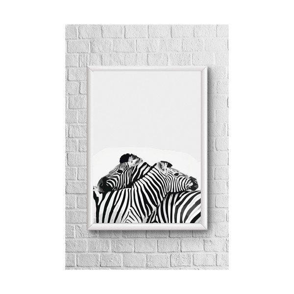 Poster Due zebre, 33,5 x 23,5 cm - Piacenza Art