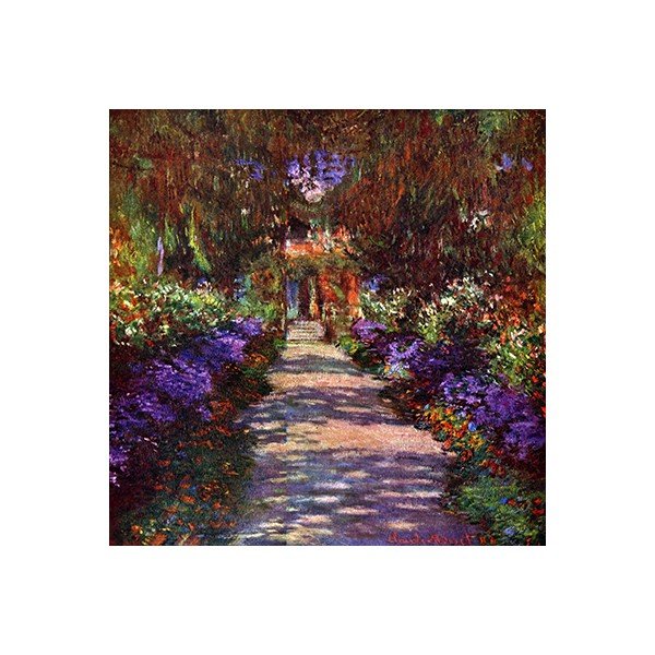 Obraz Claude Monet - Path in Monets Garden, 40x40 cm
