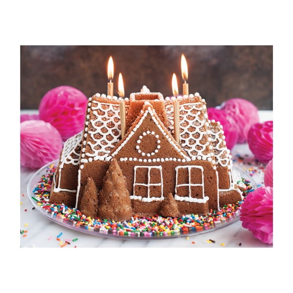 Stampo per dolci in argento , 2,1 l Gingerbread House - Nordic Ware-image-4