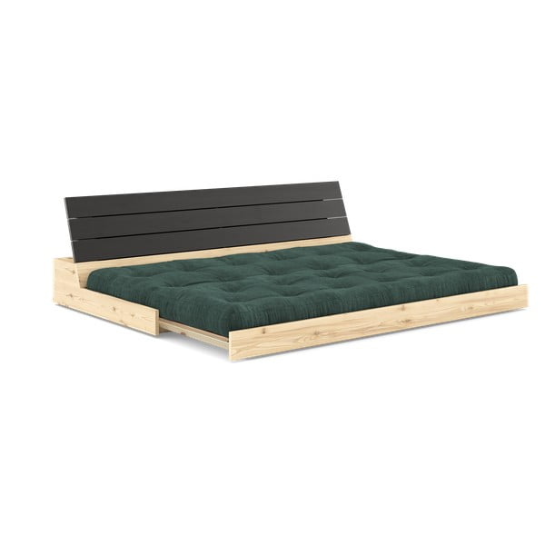 Divano letto in velluto a coste verde scuro 196 cm Base - Karup Design-image-4