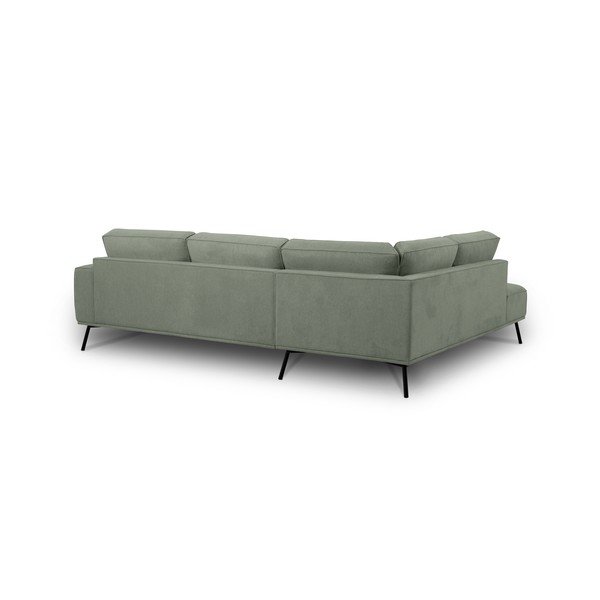 Divano angolare verde (con penisola a sinistra/a L) con rivestimento in ciniglia Amsterdam – Scandic-image-3