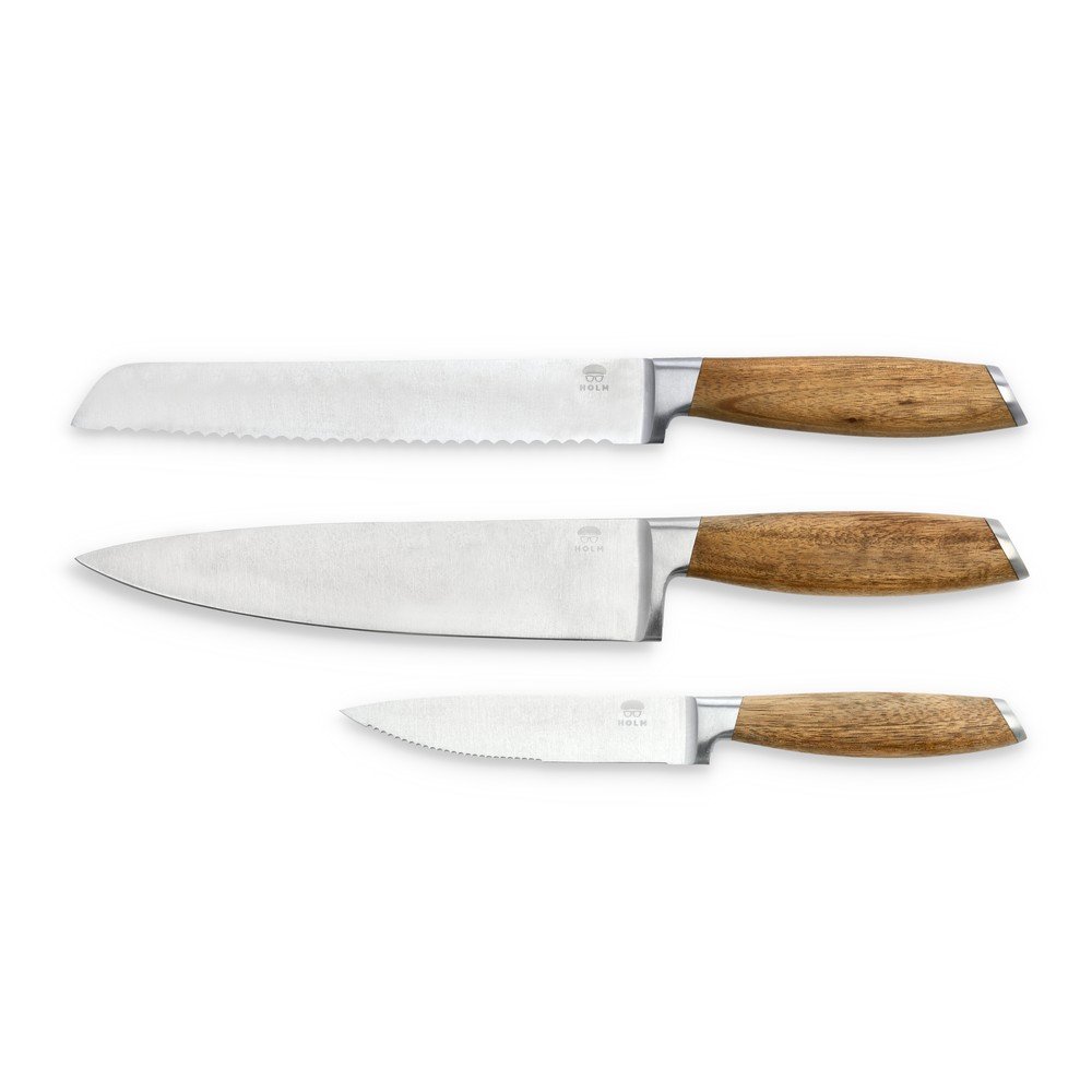 Set di coltelli con lama in acciaio inox 3 pz – Holm | Coltelli