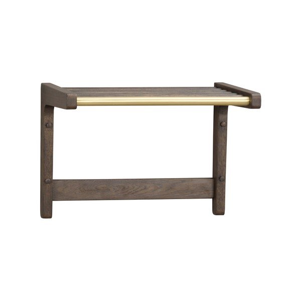 Appendiabiti da parete in rovere marrone scuro Inverness - Rowico-image-2