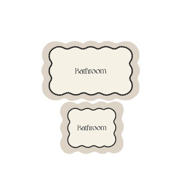 Set di tappetini per il bagno color crema 2 pz 60x100 cm Bounde – Foutastic