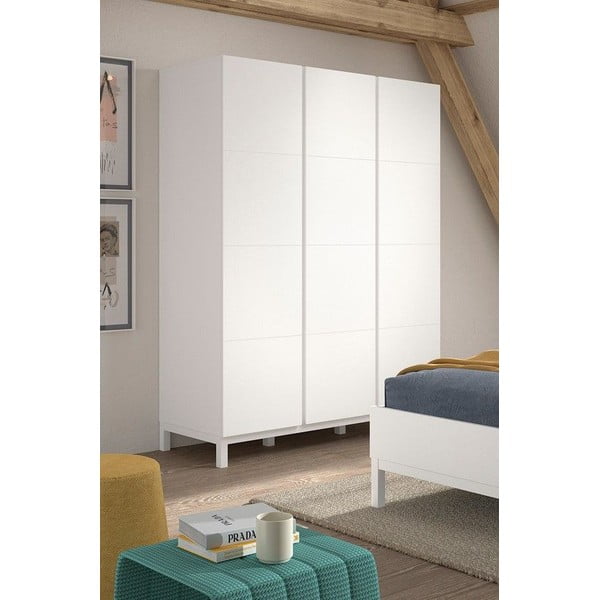 Armadio per bambini bianco 149x196x58 cm Eva – Vipack-image-1