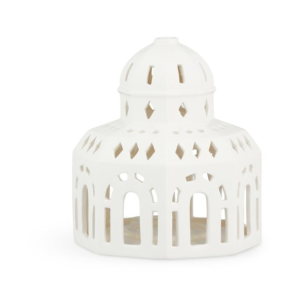 Portacandele natalizio in ceramica bianca Lighthouse, ø 12 cm Urbania Lighthouse Glassalen - Kähler Design