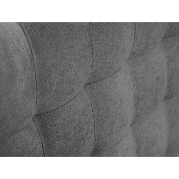 Letto boxspring grigio con contenitore 200x200 cm Jade - Mazzini Beds-image-1