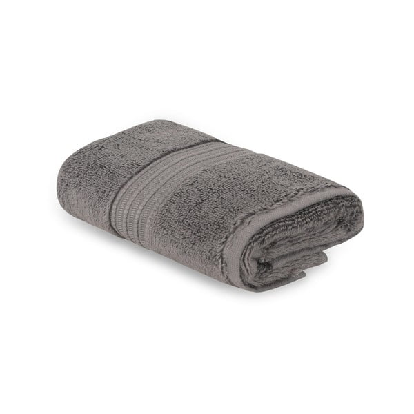 Asciugamano in cotone grigio scuro 50x30 cm Chicago - Foutastic-image-1