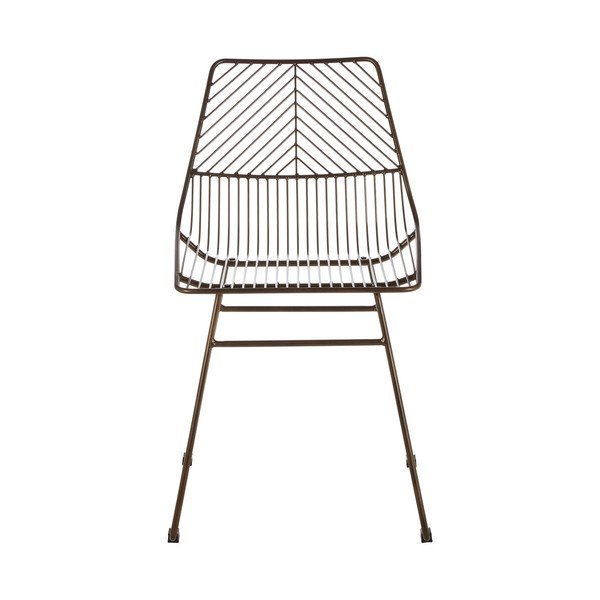 Sedia da pranzo color bronzo in metallo District – Premier Housewares-image-2