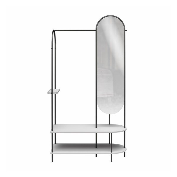 Set di mobili da ingresso nero/grigio in metallo 101x183x43 cm Anastacia – Støraa-image-4