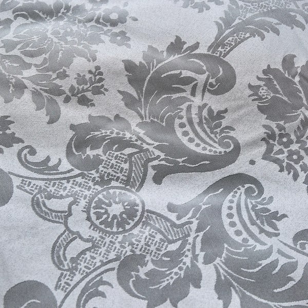 Set copripiumino e federa grigio in tessuto damascato per letto matrimoniale e per letto esteso 230x220 cm Damask Jacquard – Catherine Lansfield-image-3