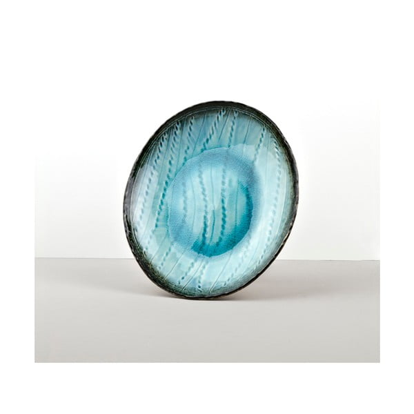 Piatto ovale in ceramica blu, 24 x 20 cm Sky - MIJ-image-4