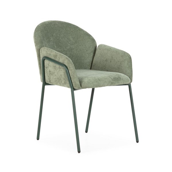 Set di sedie da pranzo verde in imbottito 2 pz Aslin – MOME