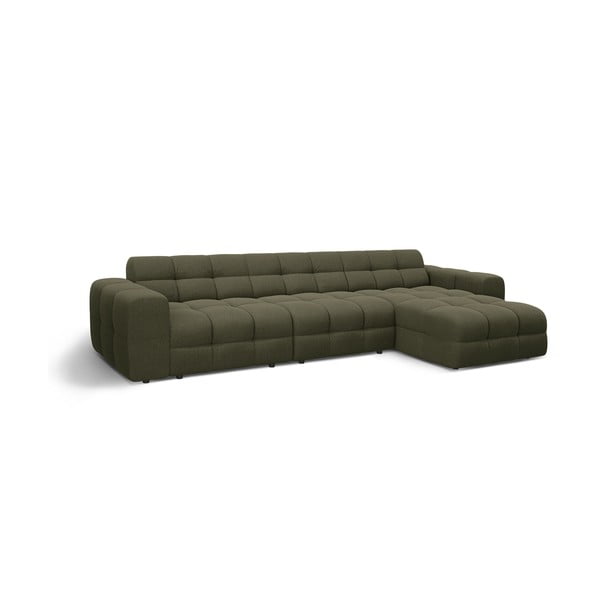 Divano angolare verde (con penisola a destra/con chaise lounge) Kendal – Micadoni -image-3