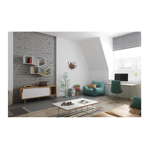 Cassettiera bianca Dann Oak - TemaHome-image-3