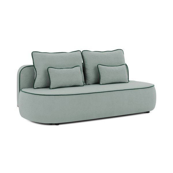Divano per bambini color petrolio/blu polveroso allungabile/con contenitore con rivestimento in velluto 210 cm Saga – Ropez