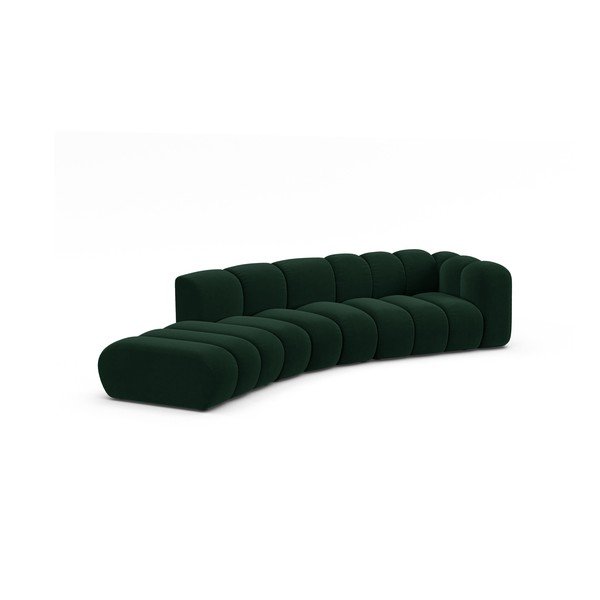 Divano angolare in verde scuro (con penisola a destra) Lupine – Micadoni Home-image-1