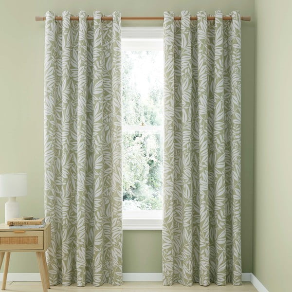 Tende in set verdi 2 pz 168x229 cm Sorrel Leaves – Catherine Lansfield-image-2