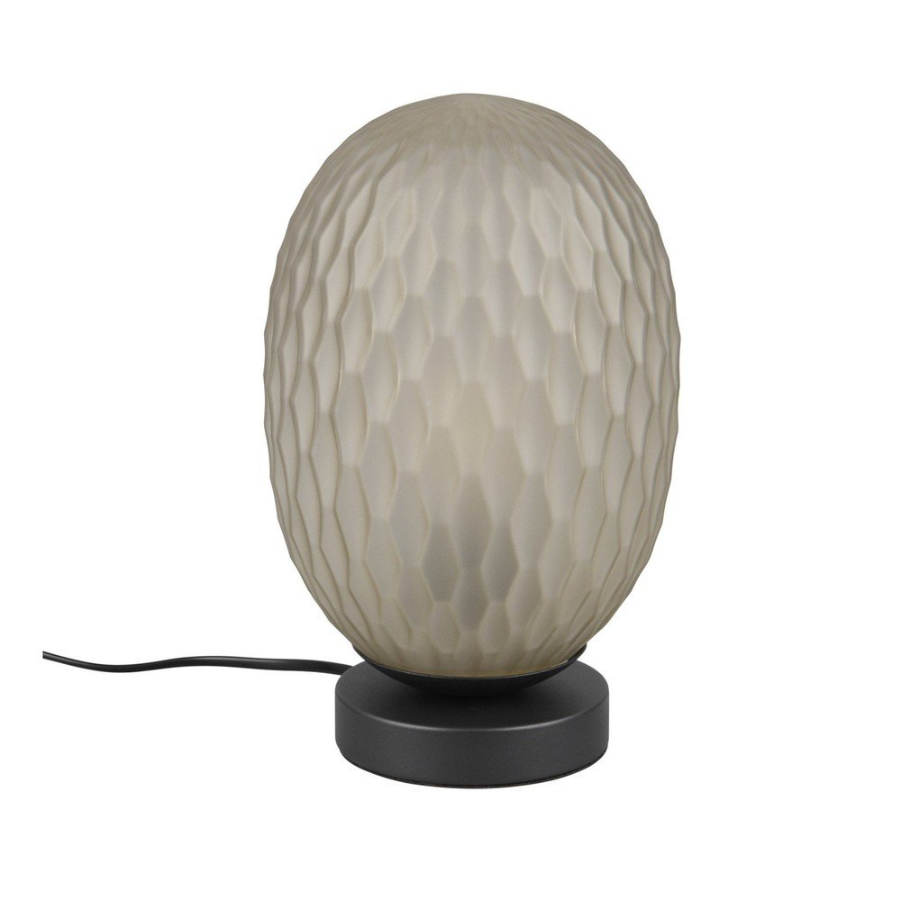 Lampada da tavolo verde con paralume in vetro (altezza totale 28,5 cm) Facette – Trio | Abat-jour e lampade da tavolo