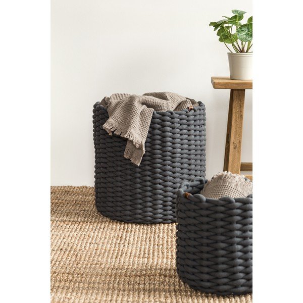 Cesto in tessuto ø 40x40 cm Peach Skin Round XL – Bigso-image-1