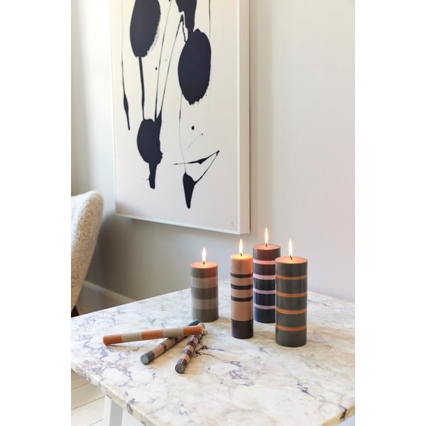 Candela grigio-blu, tempo di combustione 8 h - Bahne & CO-image-2