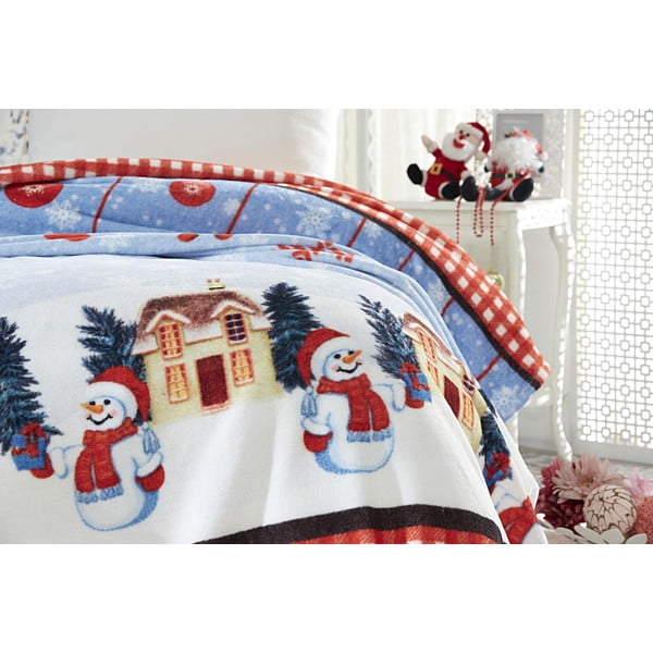 Coperta in misto cotone a tema natalizio 150x200 cm – Mila Home-image-1