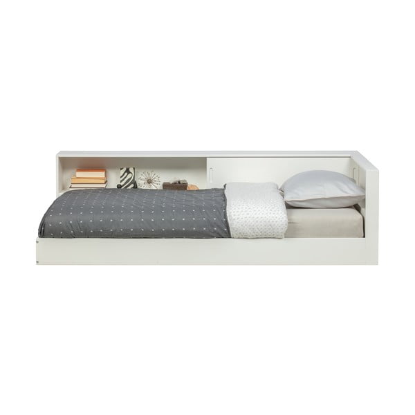 Letto singolo bianco con contenitore 90x200 cm Connect - WOOOD