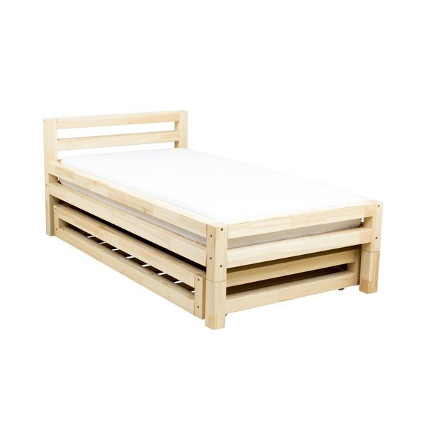 Letto singolo in legno di abete rosso Singolo, 90 x 200 cm - Benlemi-image-2