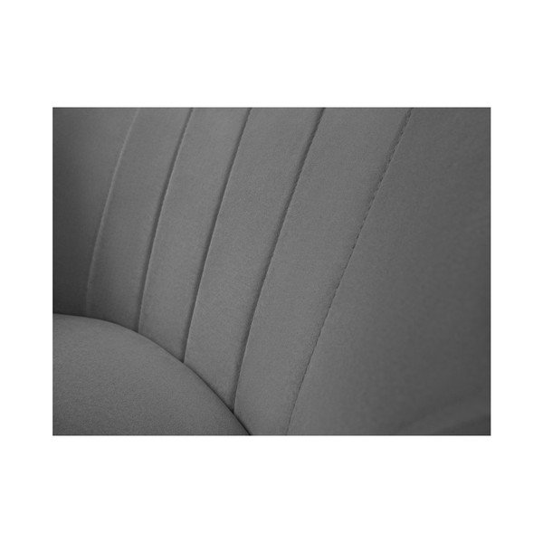 Poltrona grigia Toscane, gambe nere - Mazzini Sofas-image-4