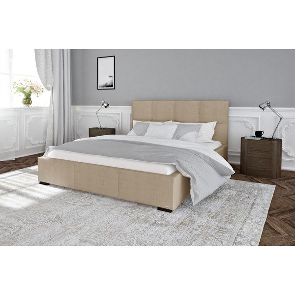 Letto matrimoniale beige con griglia e contenitore , 160 x 200 cm Fascination - Guy Laroche Home-image-1