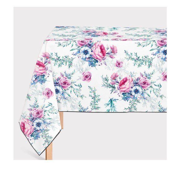 Tovaglia con fiori di lino, 140 x 140 cm - Tierra Bella