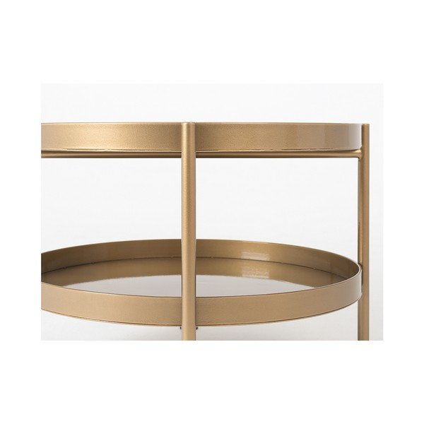 Tavolo da conferenza Custom Form Hanna in oro con ripiano, ⌀ 40 cm - CustomForm-image-2