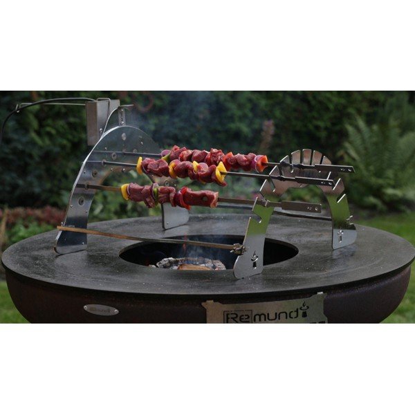 Supporto per griglia in acciaio cromato Rotisserie Set – Remundi-image-4