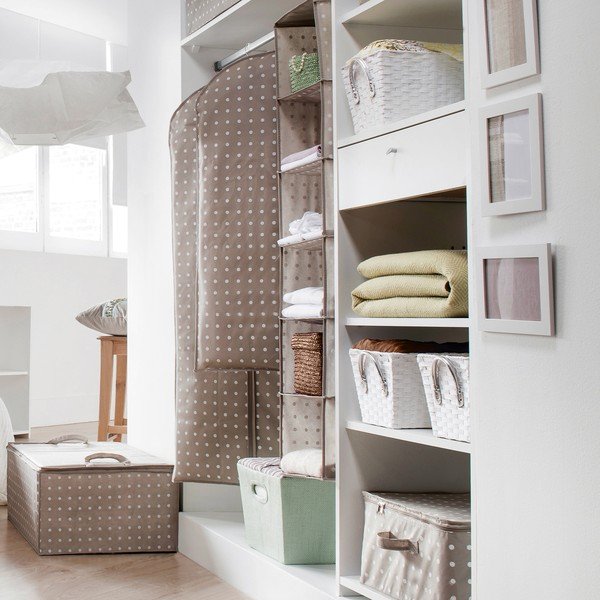 Borsa portaoggetti beige Dots, 50 x 70 cm Rivoli - Compactor-image-3