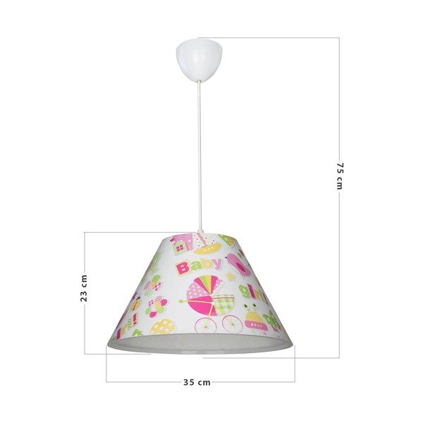 Lampadario bianco per bambini ø 35 cm Tria - Squid Lighting-image-3