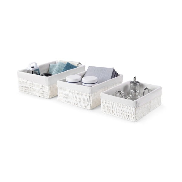 Cestini di paglia in set da 3 - Compactor-image-2
