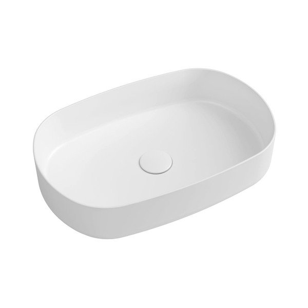 Lavabo in ceramica bianca , 55 x 36 cm Infinity Oval - Sapho