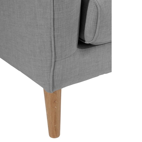 Poltrona in lino con orecchie grigie Miriam - Max Winzer-image-3