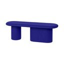 Panchina blu in imbottito con rivestimento in lana Rull – noo.ma