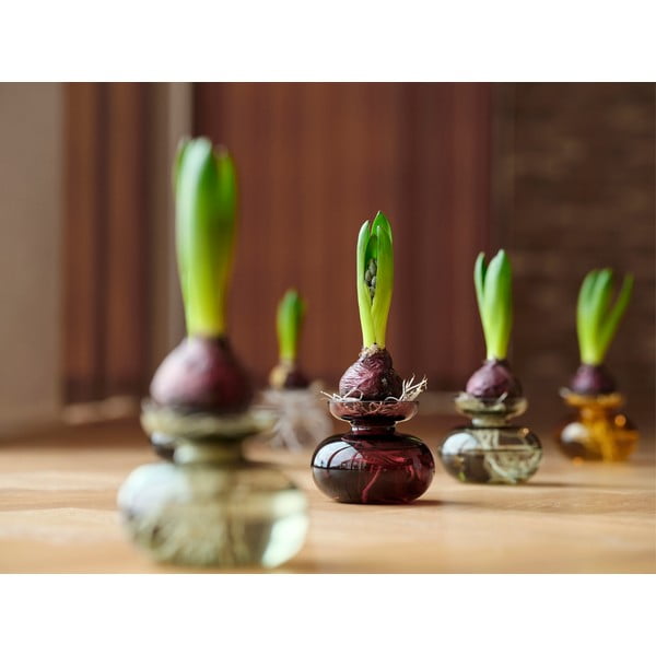 Vaso in vetro grigio chiaro fatto a mano (altezza 9 cm) Inu - Zone-image-3