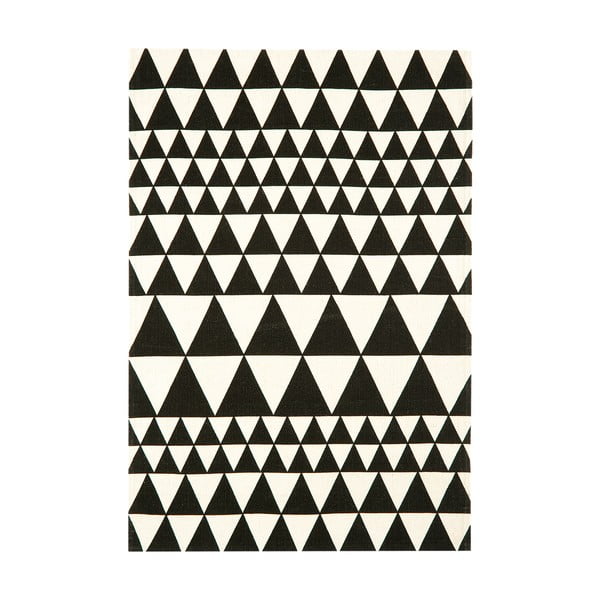 Tappeto bianco e nero Triangoli, 120 x 170 cm - Asiatic Carpets