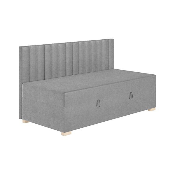 Letto da bambini grigio con contenitore con materasso incluso 90x200 cm Chill – Ghado-image-2