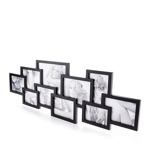 Cornice da parete nera per 10 foto Collage - Tomasucci