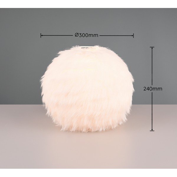 Lampada da tavolo color crema (altezza 24 cm) Furry - Reality-image-3