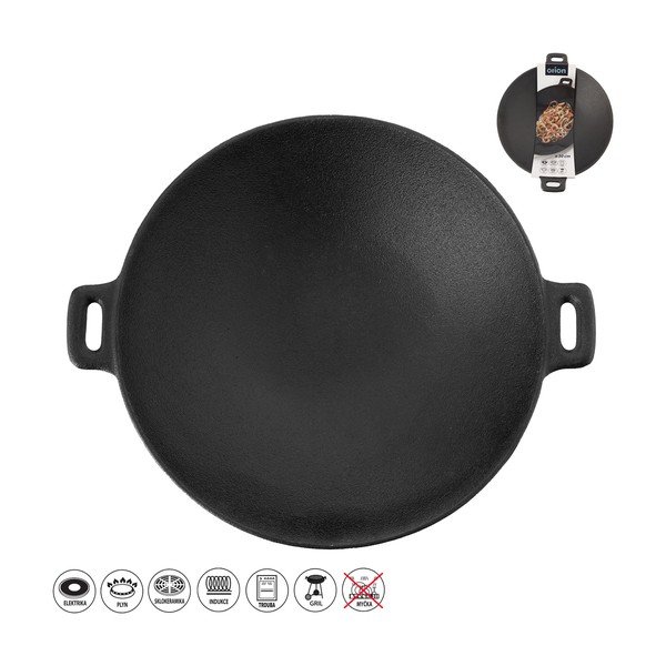 Padella wok in ghisa ø 30 cm Litina - Orion-image-4
