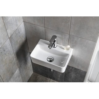 Lavabo bianco in ceramica 36x25 cm Gerda – Sapho