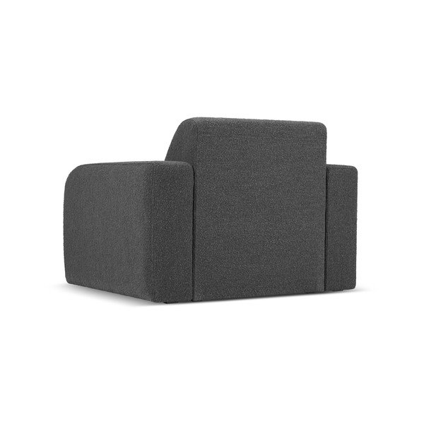 Poltrona grigio scuro in tessuto bouclé Molino - Micadoni Home-image-3
