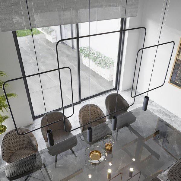 Lampadario nero in metallo RANA – Thoro-image-4