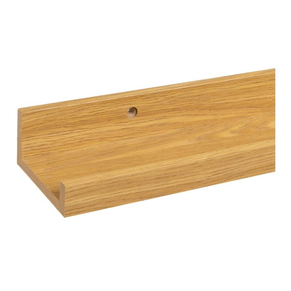 Mensola per quadri in rovere decorato in colore naturale 80 cm - Casa Selección-image-2