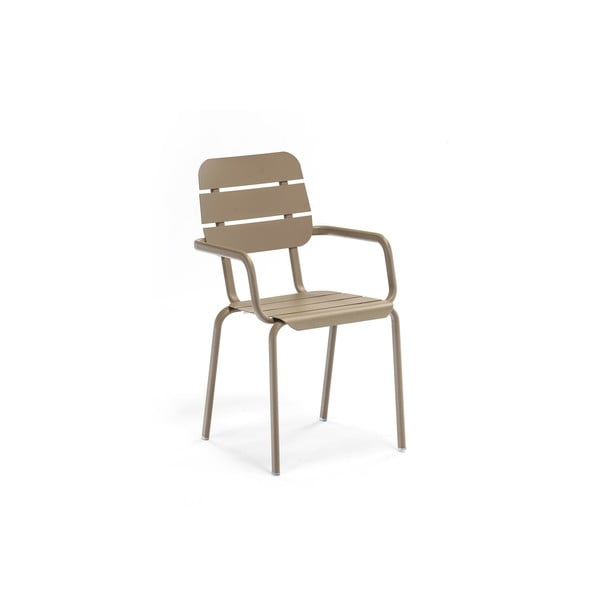 Set di 4 sedie da giardino in metallo marrone-beige Alicante - Ezeis